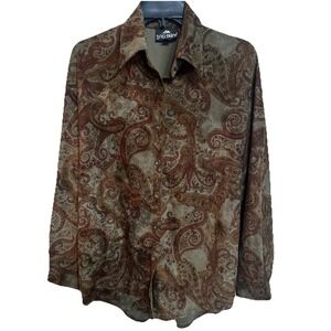 Sno Skins paisley‎ print button-down shir